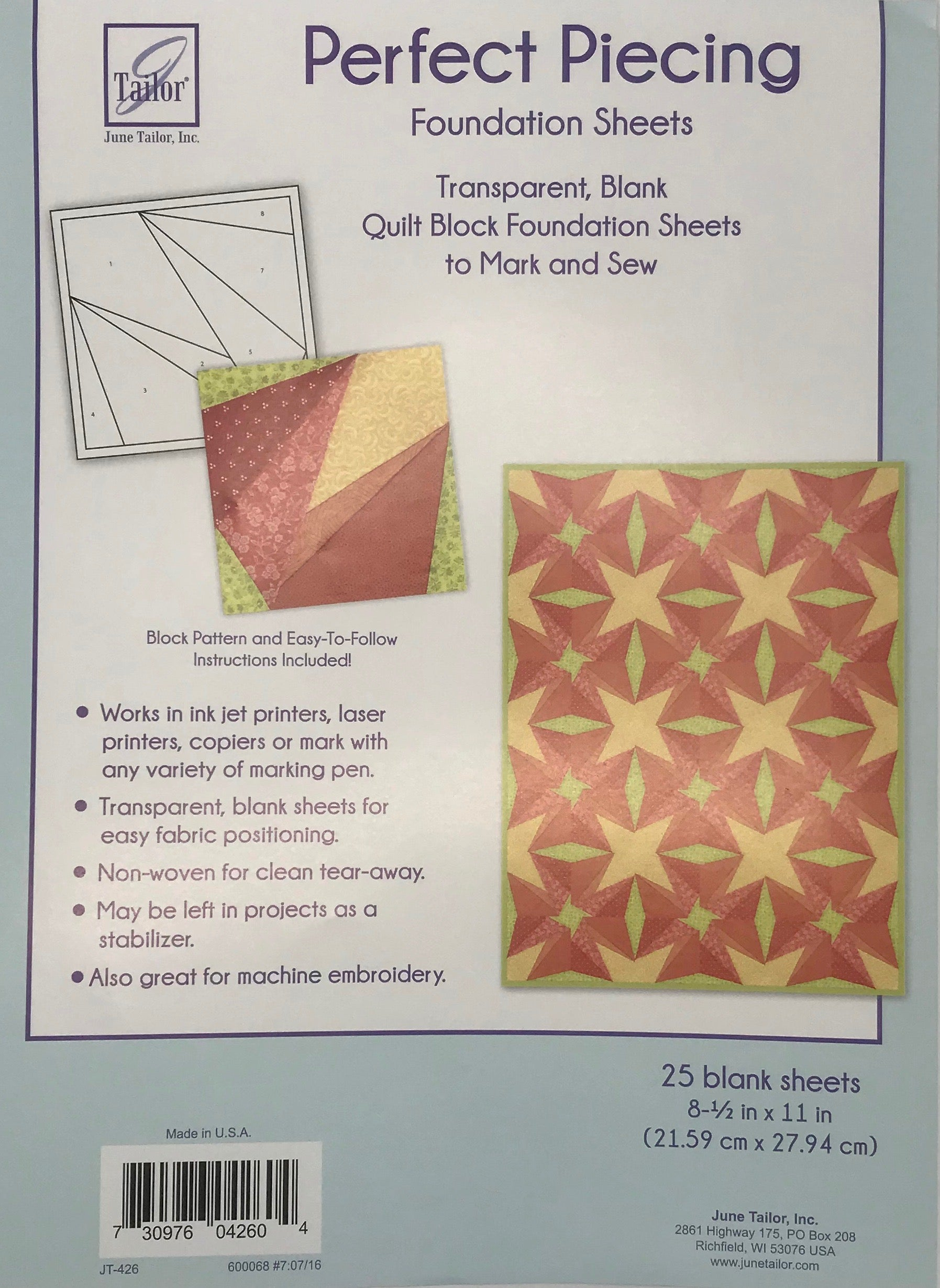 June Tailor Company Values